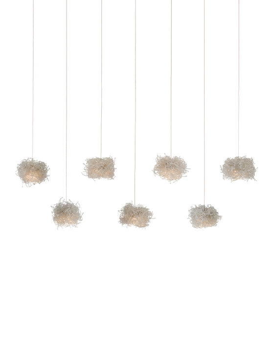 Birds Nest 7-Light Linear Multi-Drop Pendant