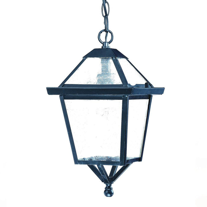 Bay Street Collection Hanging Lantern 1-Light Outdoor Matte Black Light Fixture