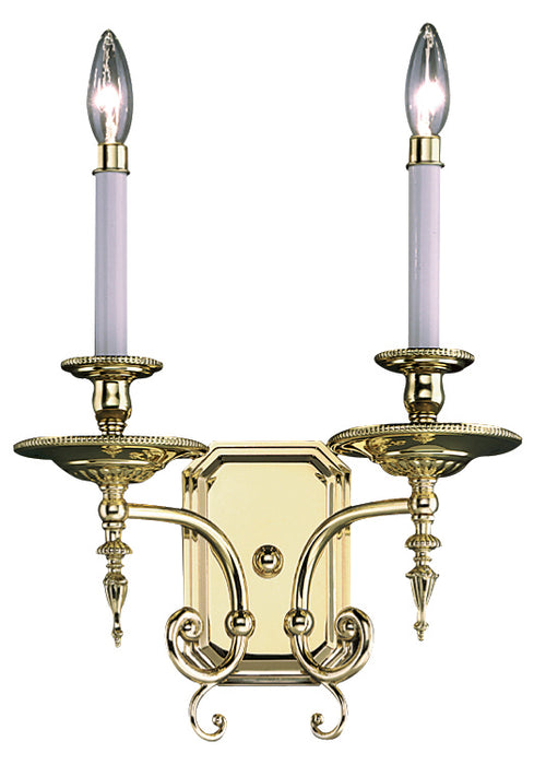 2-Light Polished Silver Kensington Sconce