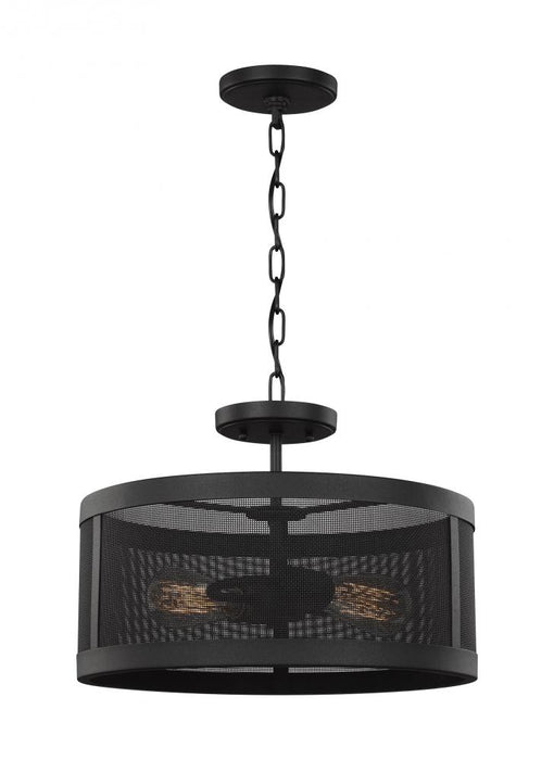 Two Light Semi-Flush Convertible Pendant