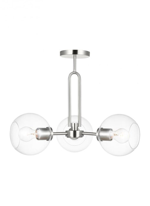 Three Light Semi-Flush Convertible Pendant