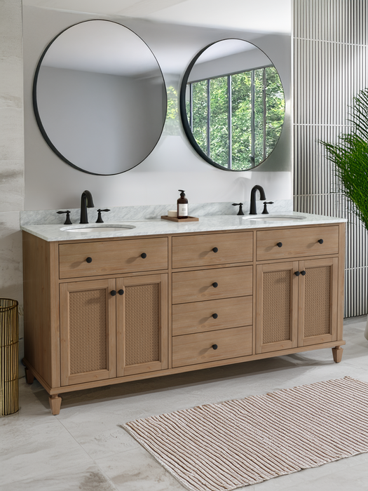 Annie 72" Weather Fir Double Bathroom Vanity