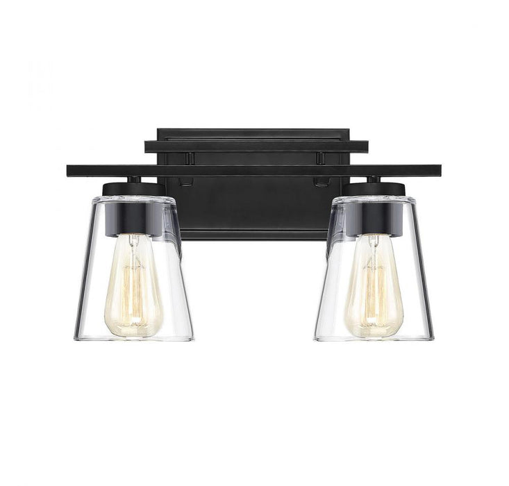 Calhoun 2-Light Bathroom Vanity Light in Black