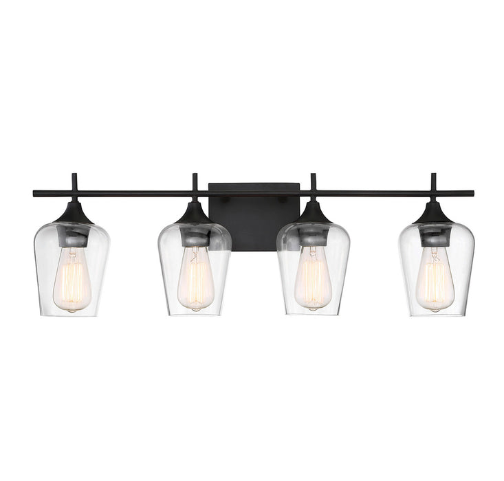 Octave 4-Light Bathroom Vanity Light in English Bronze