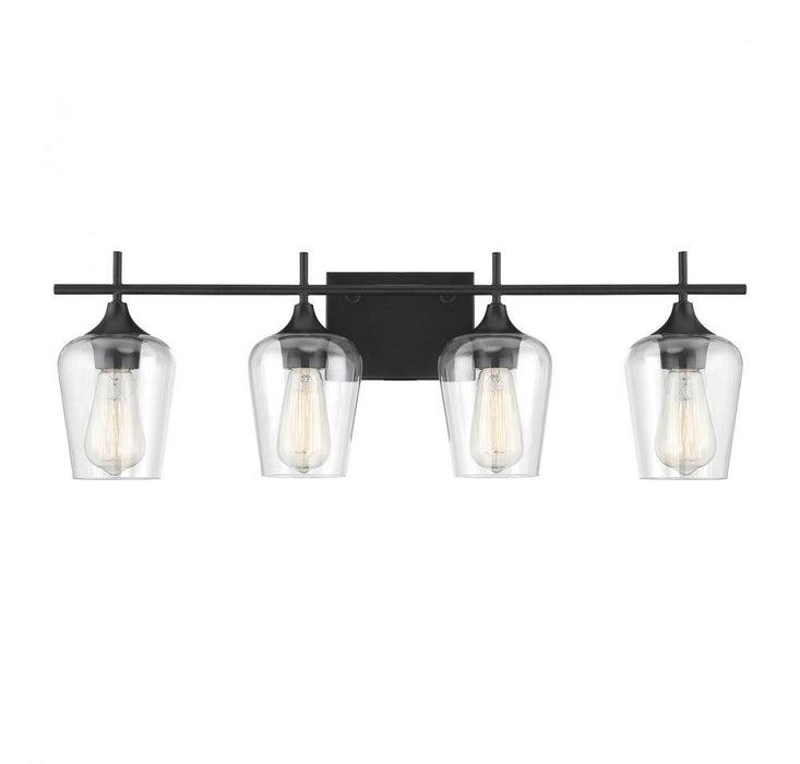 Octave 4-Light Bathroom Vanity Light in Black