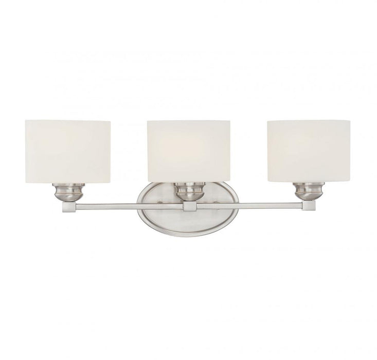 Kane 3-Light Bathroom Vanity Light in Satin Nickel