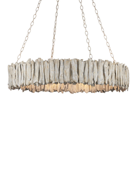 Driftwood Whitewash Ring Chandelier