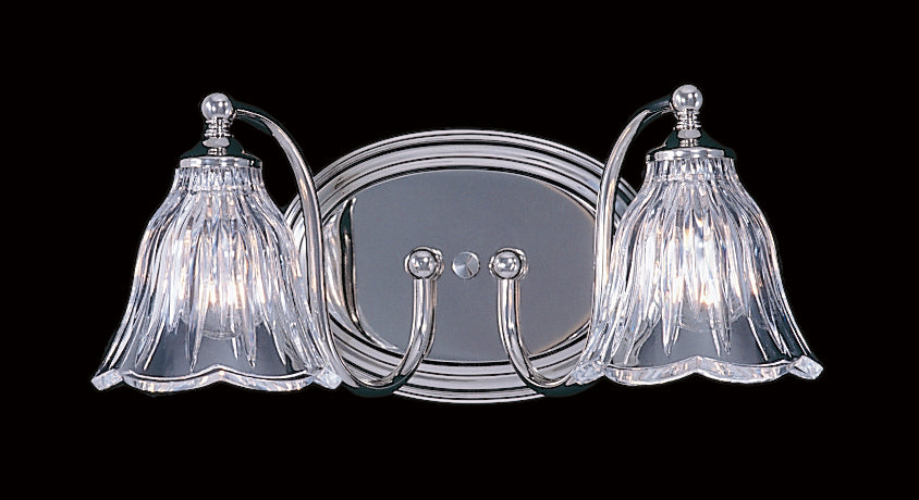 2-Light Polished Brass Geneva Sconce