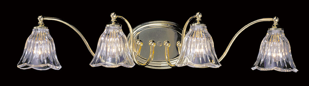 4-Light Polished Brass Geneva Sconce