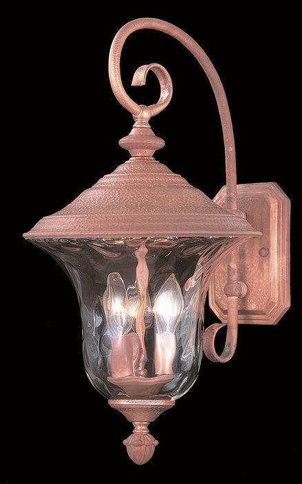 3-Light Siena Bronze Carcassonne Exterior Wall Mount