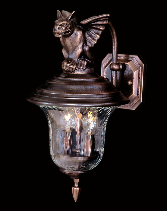 2-Light Raw Copper Carcassonne Exterior Wall Mount
