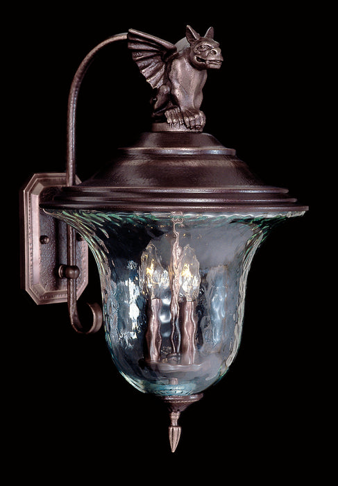 3-Light Siena Bronze Carcassonne Exterior Wall Mount