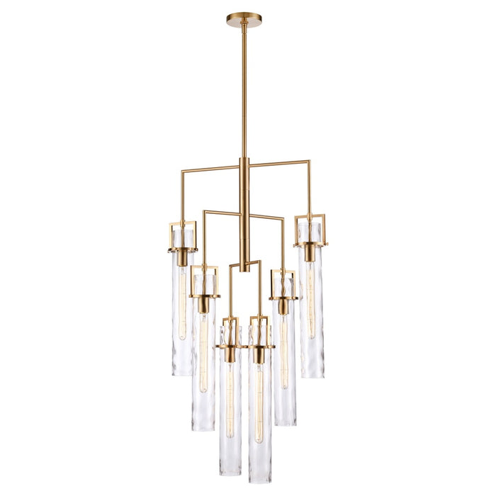 44.5" Jayden Chandelier in Lacquered Gold with slender water glass