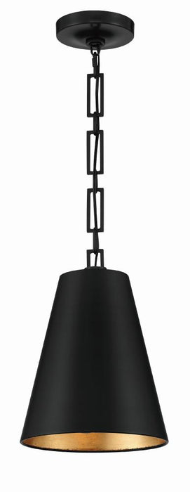 Brian Patrick Flynn Alston 2 Light Matte Black + Antique Gold Mini Pendant