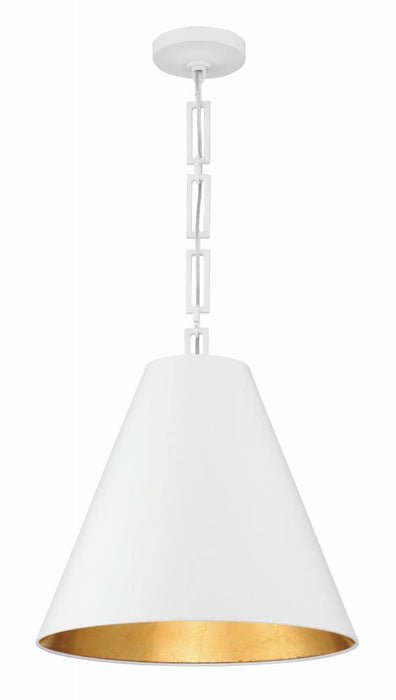 Brian Patrick Flynn Alston 3 Light Matte White + Antique Gold Pendant