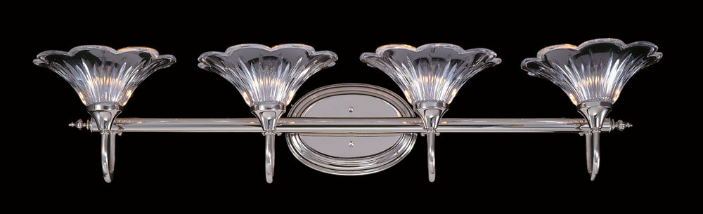 4-Light Polished Silver Geneva Sconce