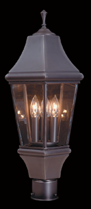 3-Light Siena Bronze Normandy Exterior Post Mount
