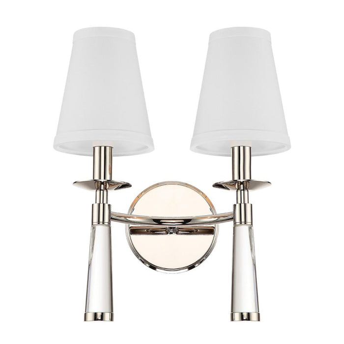Baxter 2 Light Polished Nickel Sconce