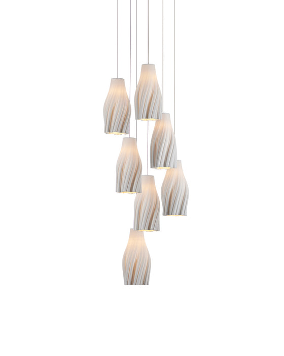 Posh 7-Light Round Multi-Drop Pendant
