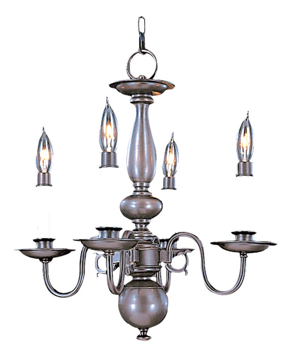 4-Light Satin Pewter Jamestown Mini Chandelier