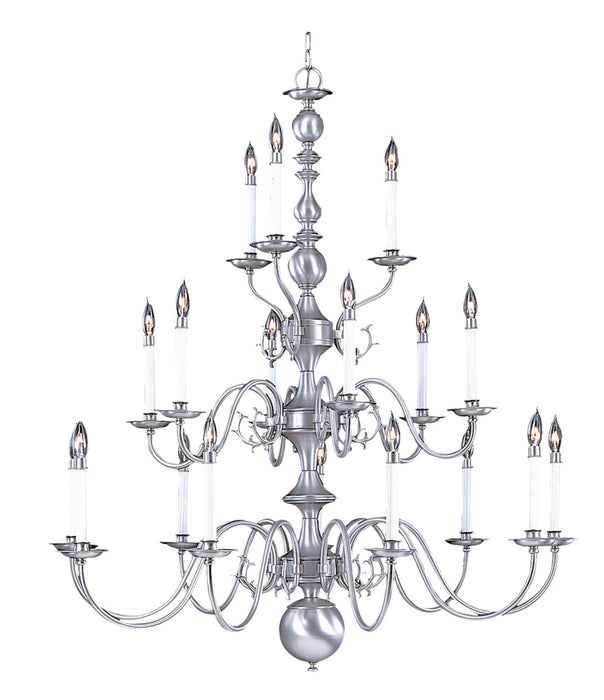18-Light Polished Brass Jamestown Foyer Chandelier