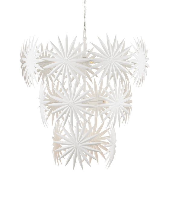 Bismarkia Large White Chandelier