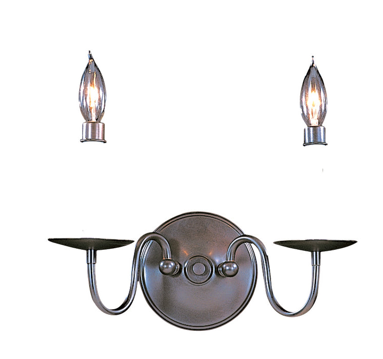 2-Light Satin Pewter Jamestown Sconce