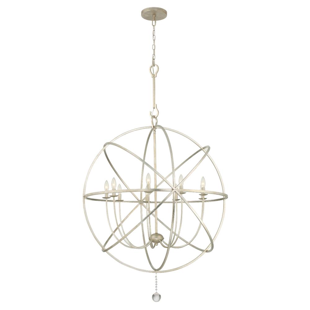 Solaris 9 Light Olde Silver Sphere Chandelier — Belles Lighting