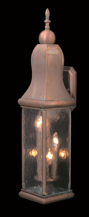 3-Light Mahogany Bronze Marquis Exterior Wall Mount