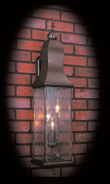3-Light Raw Copper Marquis Exterior Wall Mount