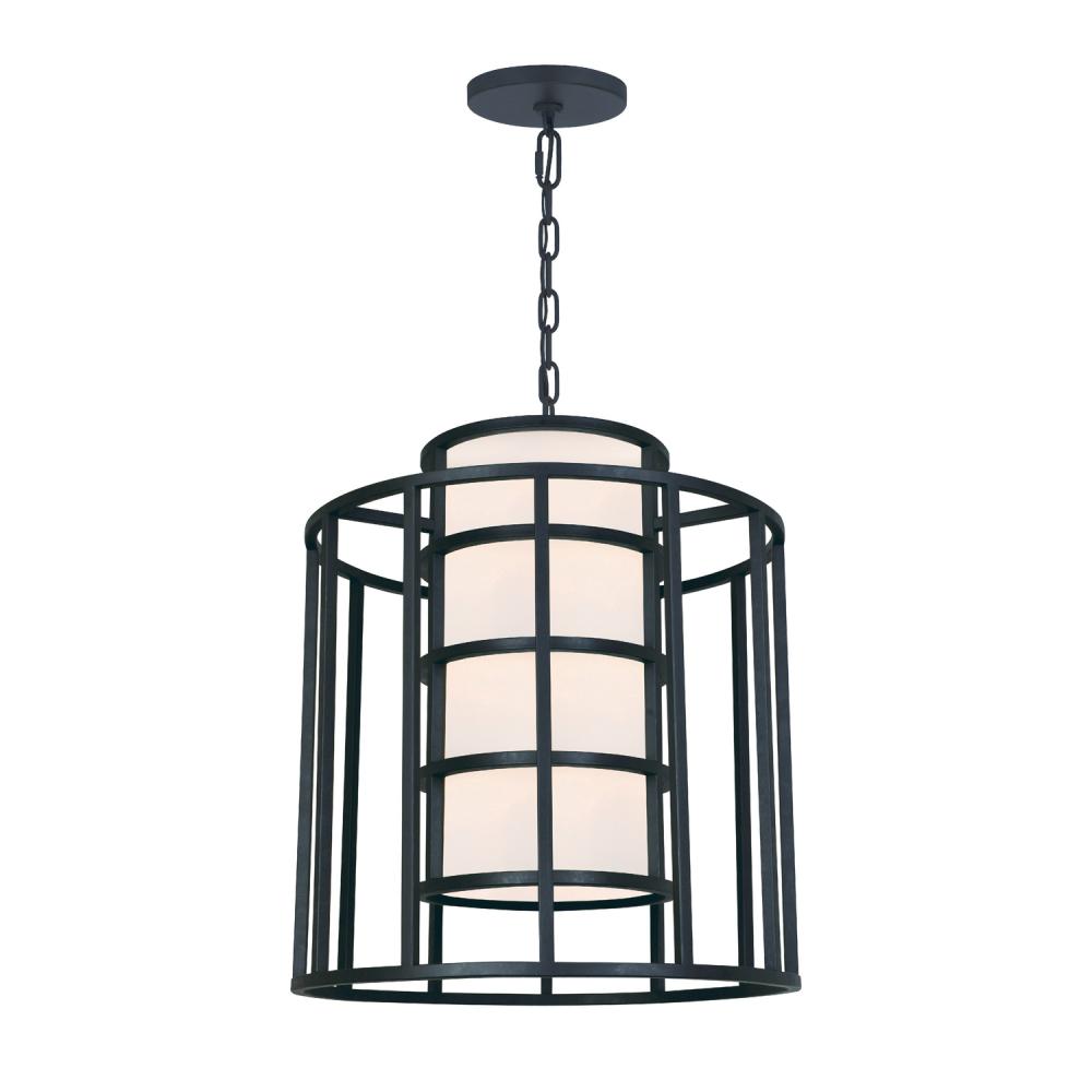 Brian Patrick Flynn Hulton 6 Light Matte Black Lantern Chandelier ...