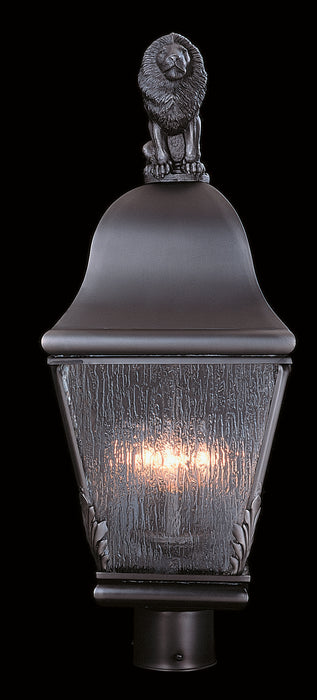 3-Light Siena Bronze Coeur De Lion Exterior Post Mount