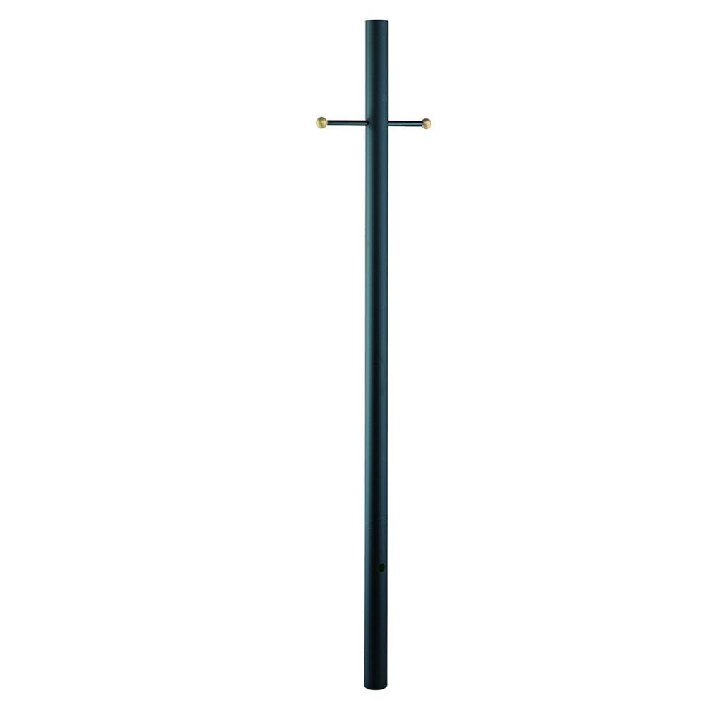 Direct-Burial Lamp Posts Collection 7 ft. Matte Black Smooth with Cros ...