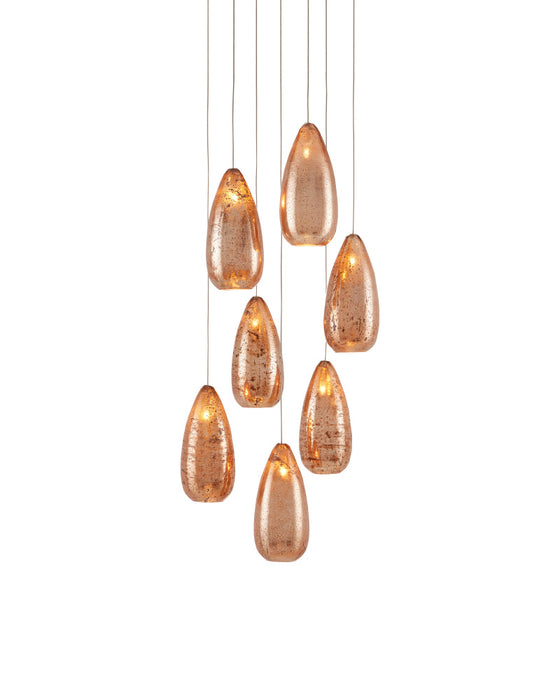 Rame 7-Light Round Multi-Drop Pendant