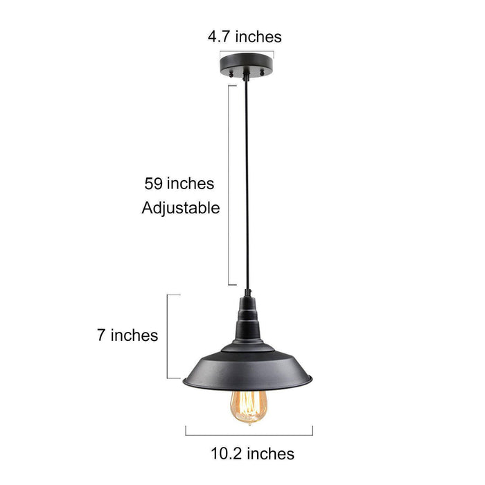 Rongeri 1-Light Black Pendant Light