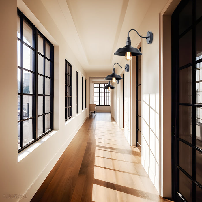 Rongeri 1-Light Black Wall Sconce