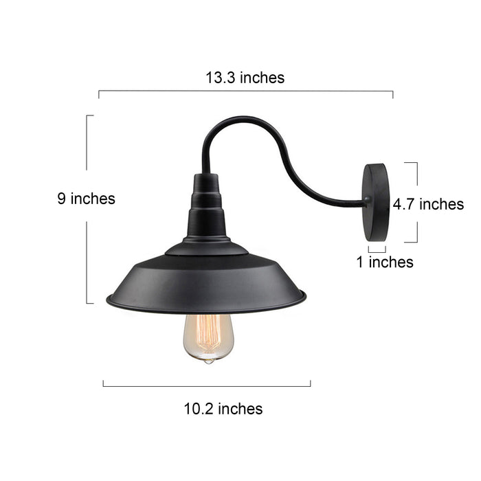 Rongeri 1-Light Black Wall Sconce