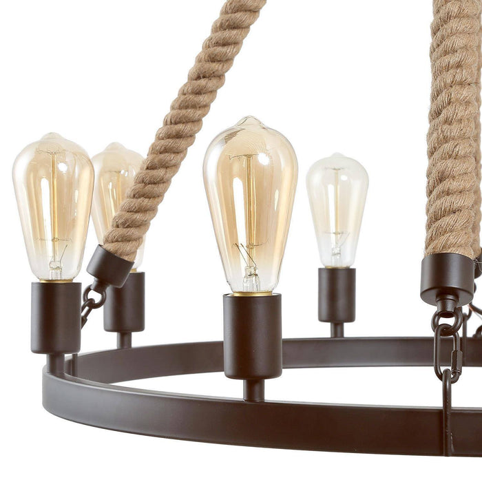 Stebrig 8-Light Wood Chandelier