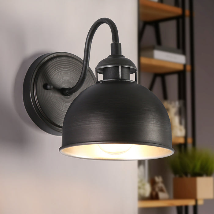 Abspin 1-Light Black Wall Sconce