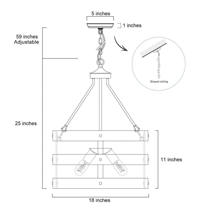Xylora 5-Light Wood Chandelier