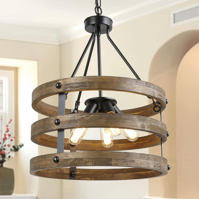 Xylora 5-Light Wood Chandelier
