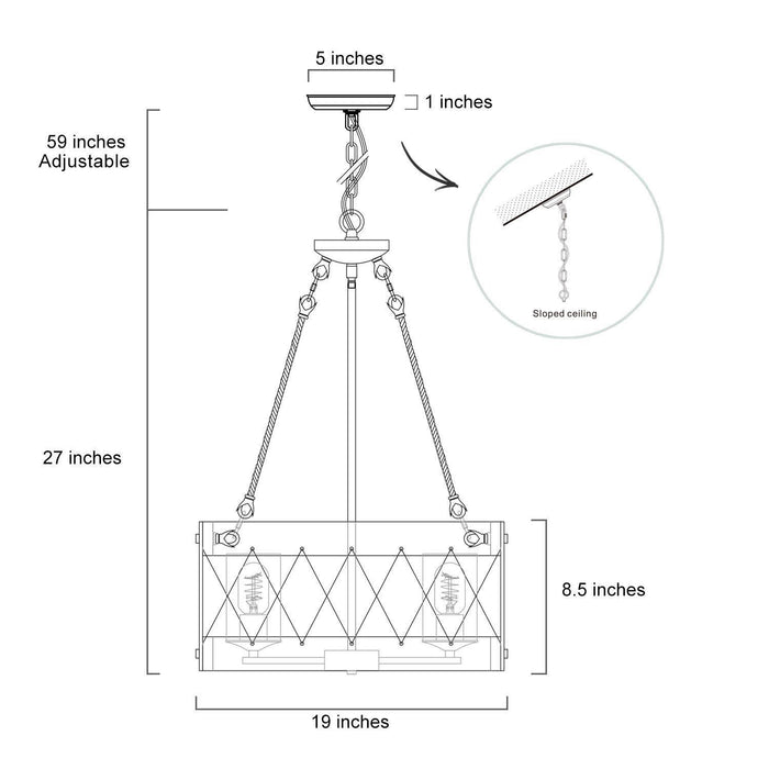 Calira 5-Light Wood Chandelier