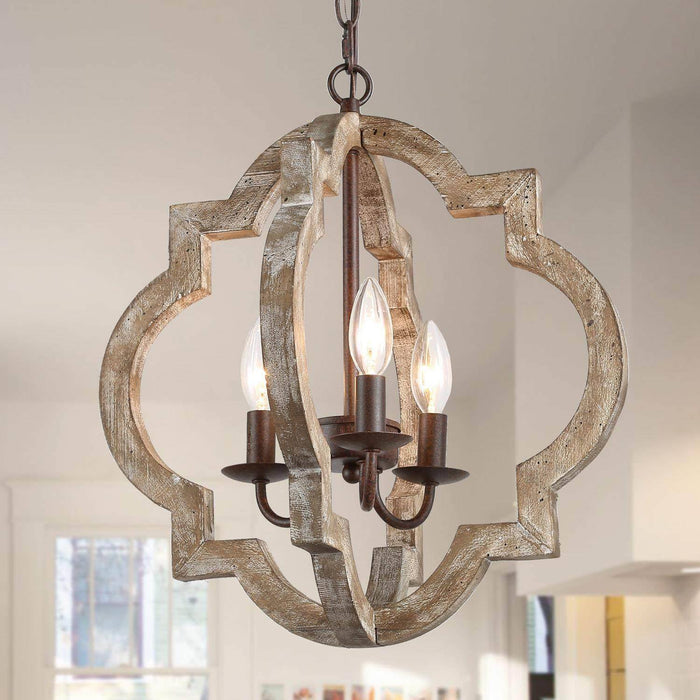 Adramis 3-Light Wood Chandelier
