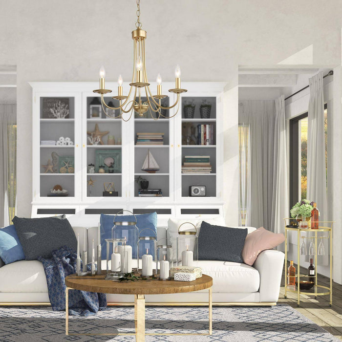 Emily 5-Light Gold Chandelier