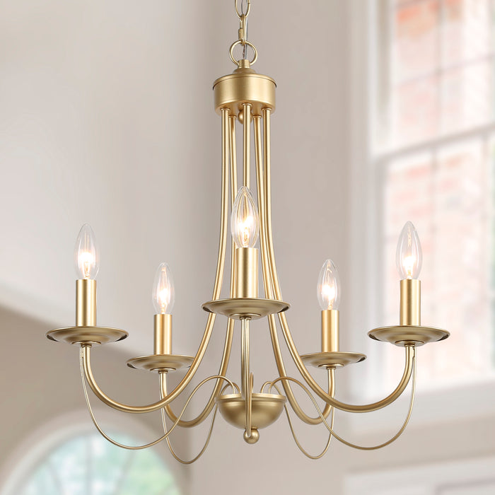 Emily 5-Light Gold Chandelier