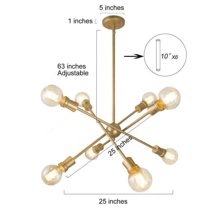 Jorina 8-Light Gold Chandelier