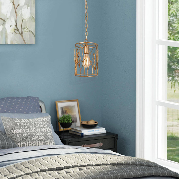 Jorvane 1-Light Gold Pendant Light