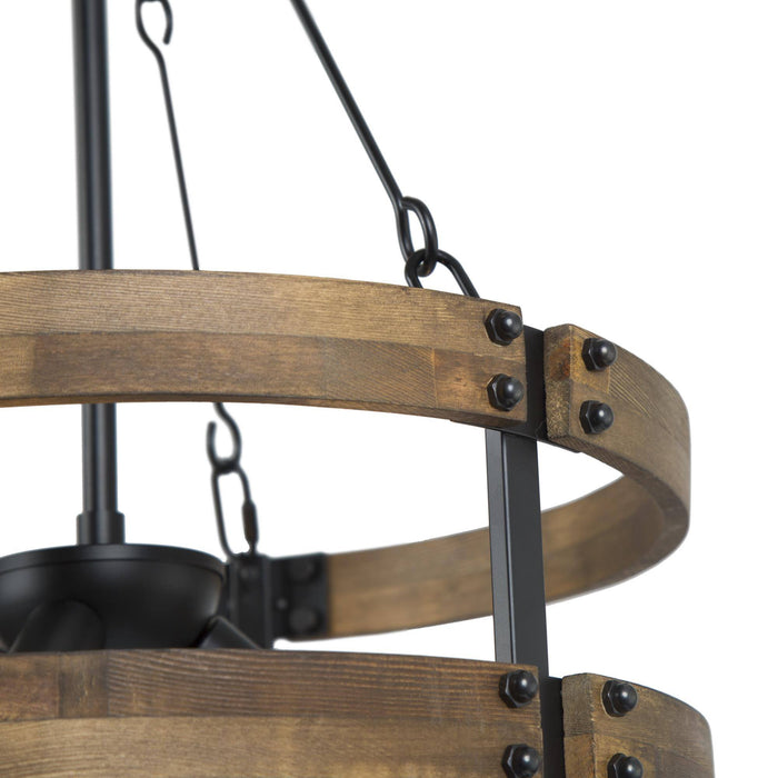 Brenis 3-Light Wood Chandelier