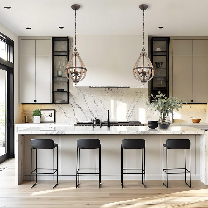 Heffebo 4-Light Wood Chandeliers