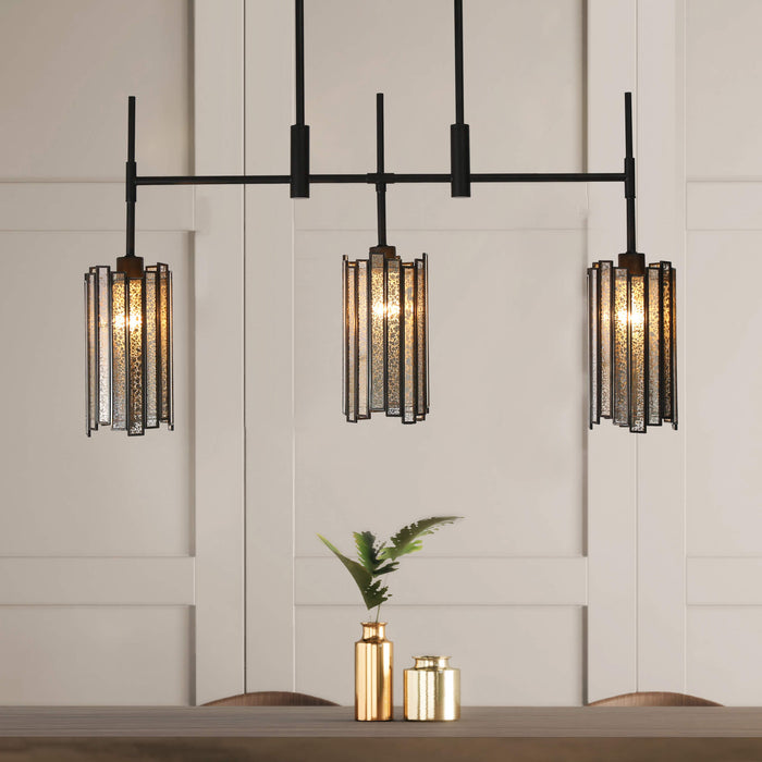Hemaal 3-Light Black Island Lights